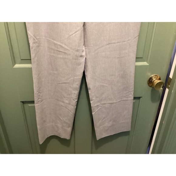 Talbots Women's Gray Size 12 Stretch Straight Leg Side Zip Career Trouser Pants - Picture 3 of 10